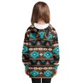thumbnail image 2 of Xoenoiee Geometric Navajo Ethnic Tribe Print Long Hoodies for Teen Girls Active Pullover Sweatshirts Outfits Casual Sport Shirt Hooded Jumper Tunic Dress with Pocket, Size 9-10 Years, 2 of 7