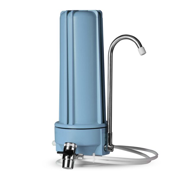 iSpring CT10 Countertop Multi Filtration Drinking Water Filter Dispenser Blue