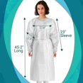 thumbnail image 2 of Batas aislantes desechables Medical Nation, blancas, nivel 2, 40 g/m², 2 of 6