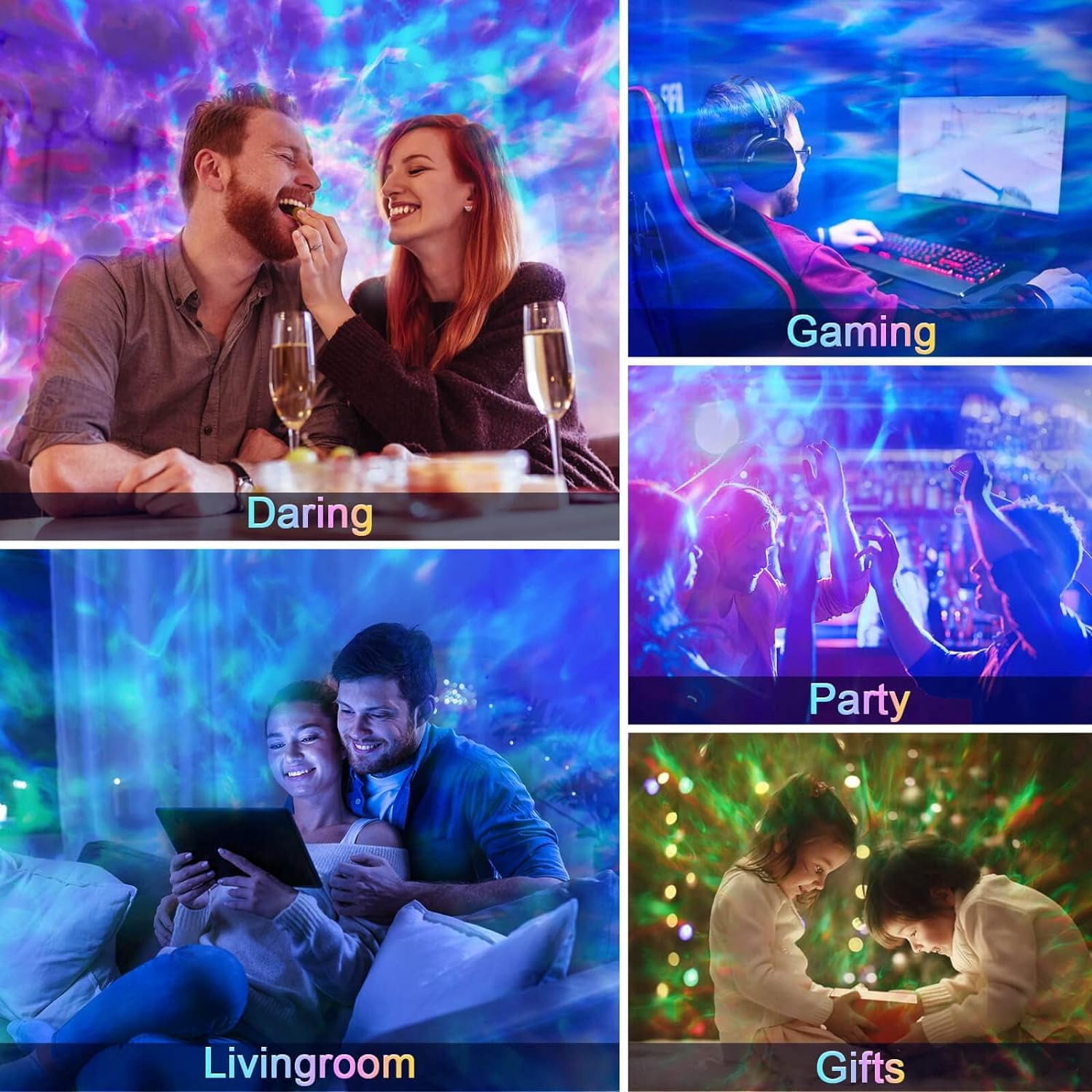 Galaxy Projector with HiFi Bluetooth Speaker & 15 White Noise Sounds - Remote & Timer Controlled Night Light for Bedroom or Kids Room