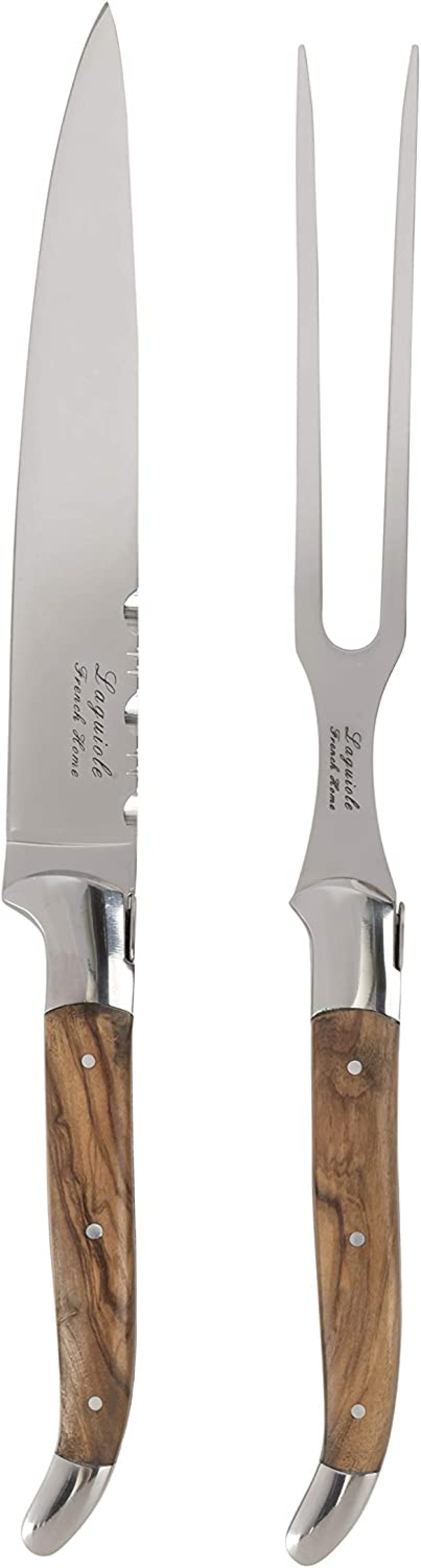 Laguiole Carving Knife and Fork Set 12 Stainless Steel Knife & Carving