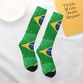 thumbnail image 6 of Knee High Socks for Women Brazil Flag Long Tube Sock Uniform Socks, 6 of 7