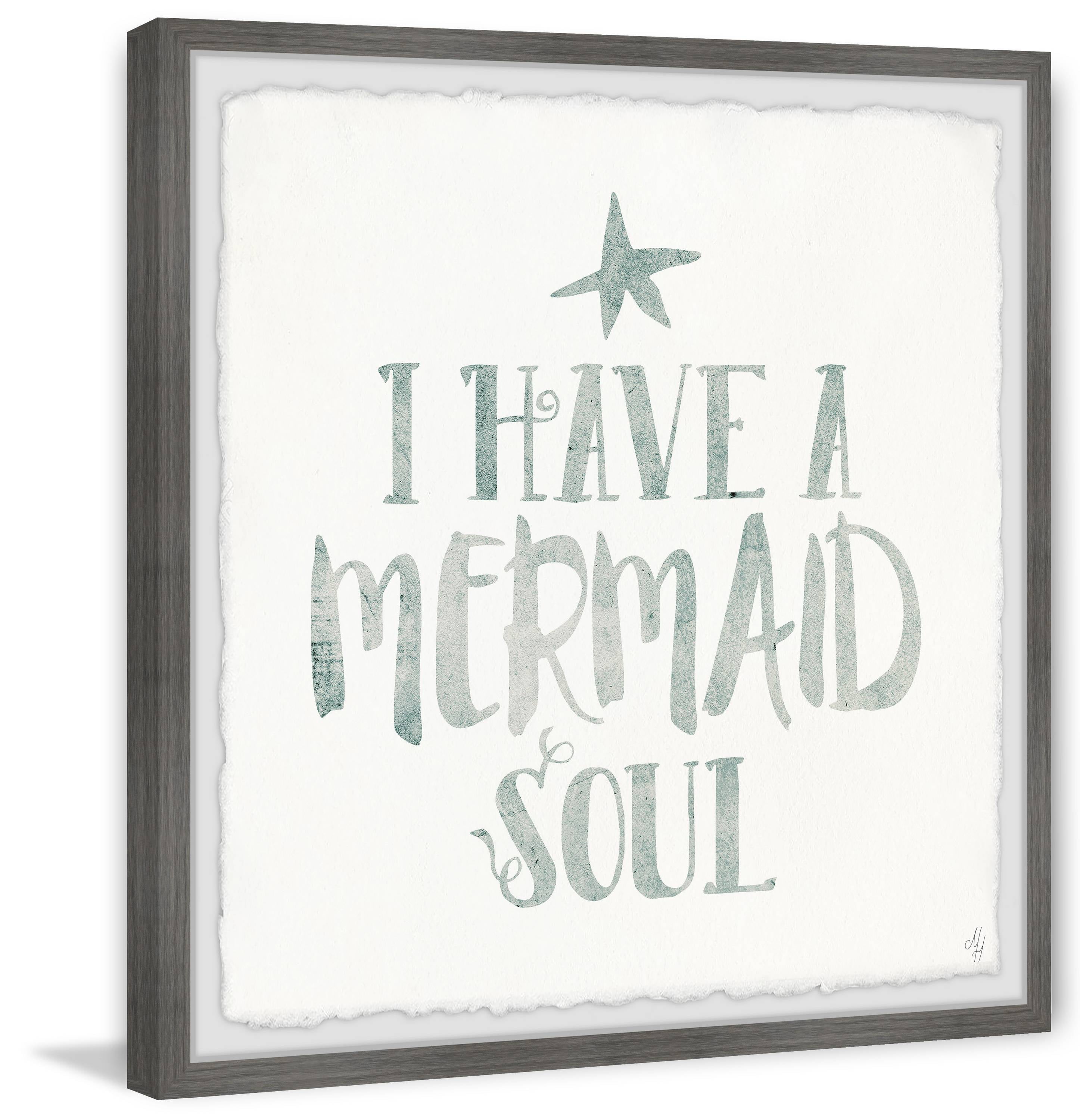 Marmont Hill Mermaid Soul Framed Wall Art, 12.00" x 1.50"