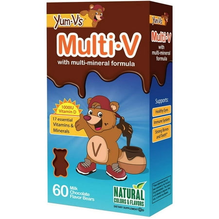 Yum V's multivitamines avec de la vitamine D, chocolat, 60 CT