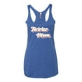 thumbnail image 2 of Wild Bobby Twirler Mom Girl Sports Women Tri-Blend Racerback Tank Top, Vintage Royal, Large, 2 of 5