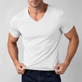 thumbnail image 3 of Agkizg Men Compressions Ice Silk T Shirts, V Neck Short Sleeve Solid Seamless Tops High Stretch Quickly Dry Athletic Tees for Gym Workout Outdoor Running Summer Undershirts, 3 of 6
