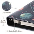 thumbnail image 3 of FORMRS 3 Ring Photo Album 4"x6" Self Adhesive Large Capacity PU Leather Cover, Astronaut Space, 3 of 8
