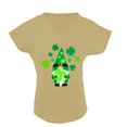 thumbnail image 2 of Femmes Casual V Cou St. Patrick Print Manches Courtes T-Shirt Top Chemisier, 2 of 4