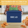 thumbnail image 5 of Bread Box for Kitchen Countertop, Vesteel Metal Bread Bin Holder for Modern Classic Farmhouse, Extra Large & High Capacity Storage Container - 13" x 9.8" x 7.3" - Holds 2+ Loaves, Navy Blue, 5 of 7