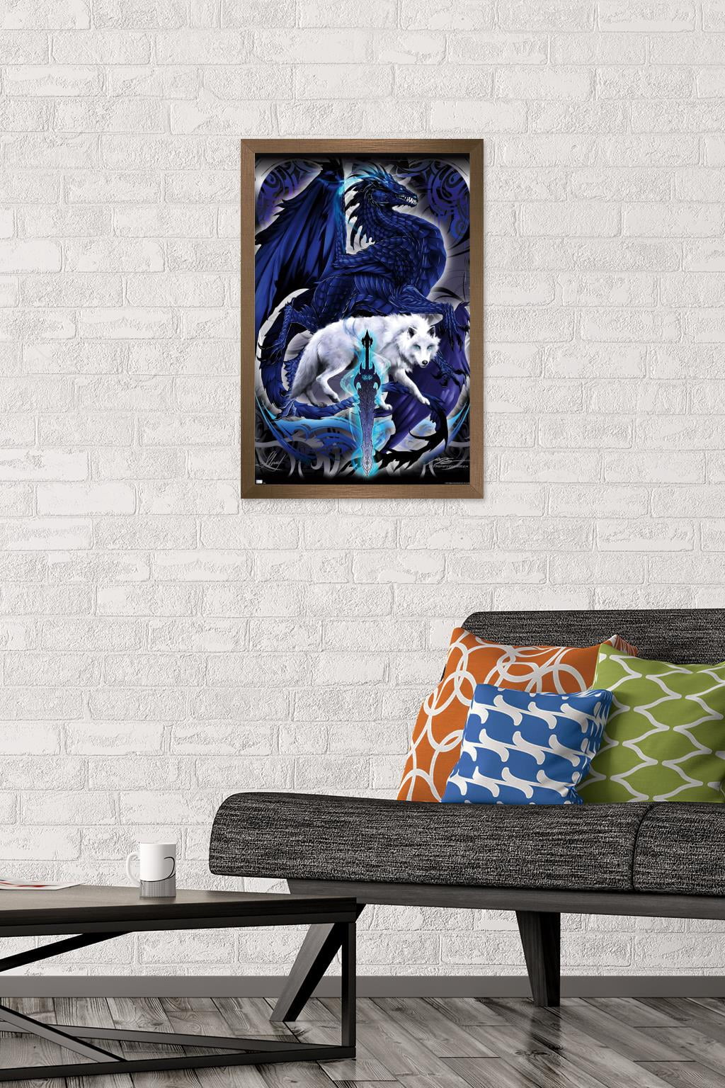 Ruth Thompson - Dragonblade Alphablade Wall Poster, 14.725" x 22.375", Framed