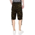 thumbnail image 2 of RawX Men's Belted Double Pocket Cargo Shorts With Draw Cord, Brown Camo, Size 42, 2 of 3