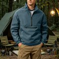 thumbnail image 2 of COMVALUE Men's Lightweight Quarter Zip Pullover Casual Windbreaker for Running Golf Jackets with 3 Pockets (Green, XS), 2 of 7