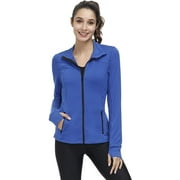 Women's Lightweight Full Zip Active Wear Workout Yoga Track Jackets Athletic Running Jacket Top