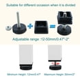 thumbnail image 3 of Patas de nivelación ajustables Uxcell 38 x 38 mm, inserciones para muebles, deslizadores de mesa, 4 juegos, 3 of 7
