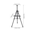 thumbnail image 2 of unbranded 1Jgo Caballete Para Pintura Plegable Negro Con Altura Ajustable Y Para Artistas, 2 of 8