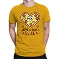 thumbnail image 2 of Heart Pizza Love at First Slice Men's T-shirt, 2 of 3