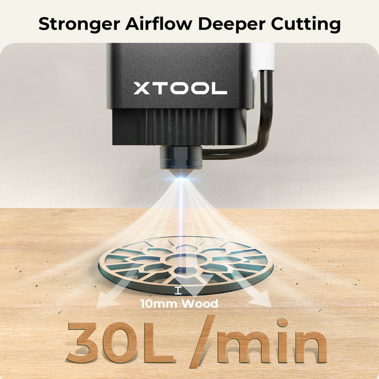 xTool S1 Laser Cutter & Engraver Machine Bundle w/ Air assist, Honeycomb, Filter - 40W Diode Laser +$450