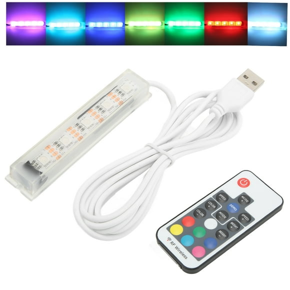 Petite Lampe Aquarium, Lampe Poisson Polyvalente Plastique Luminosité Réglable Légère pour Plantes Aquatiques pour Paysage Fil Noir, Fil Blanc