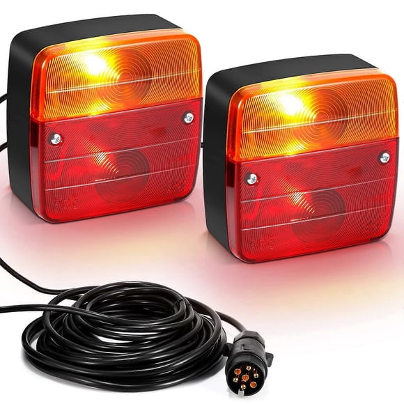 Magnetic Trailer Tail Lights-12V Magnet Trailer Lights -Flashing Tail Lights-Plate Lights for Truck Caravan Tract