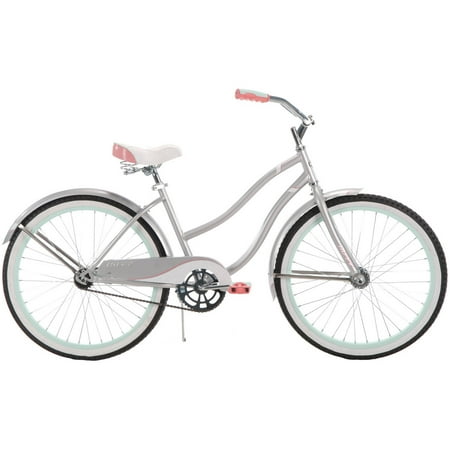 24" Huffy Girls' Cranbrook Cruiser Bike, Silver