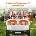 thumbnail image 3 of 18 Qt Fish Fryer Kit, Propane Double Basket Fryer, Outdoor Deep Fryer Seafood Pot with Thermometer, 58,000 BTU Burner for Backyard Cooking, 3 of 7