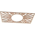 thumbnail image 2 of 36"W x 18"H x 13 3/8"ID x 1/4"T Hoover Wood Fretwork Pierced Ceiling Medallion, Cherry, 2 of 3