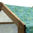 thumbnail image 5 of Teal Pet House, 3D Cube Pattern Abstract Squares Vibrant Colored Geometric Shapes Design Modern, Outdoor & Indoor Portable Dog Kennel with Pillow and Cover, 5 Sizes, Sea Green Blue, by Ambesonne, 5 of 5