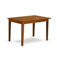 thumbnail image 3 of East West Furniture Butterfly Leaf Picasso Table - Saddle Brown Table Top and Saddle Brown Finish Attractive Four Legs Hardwood Structure Rectangular Table, 3 of 4
