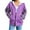 Purple, variant on SwiftWear Plaid Zip Up Hoodie Women - Long Sleeve Loose Fit Pullover Hooded Sweatshirt with Flannel Pockets, Casual Comfort Jacket Tops Pink