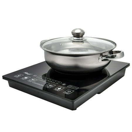 Rosewill Portable Induction Cooker Electric Hot Plate Includes 3.5Qt Stainless Steel Pot 1800 Watts (Best Portable Induction Cooker)