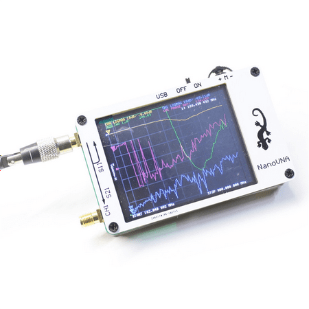 

2.8 Inch LCD Display NanoVNA VNA HF VHF UHF UV Network Analyzer Antenna Analyzer + Battery(White)