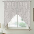 thumbnail image 2 of Grey Branches Swag Valances for Windows, Kitchen Window Curtains Over Sink, Vintage Art Farmhouse Window Treatment Curtains for Living Room/Bedroom Curtains 2 Panel Sets 36"x45", 2 of 8