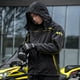 thumbnail image 5 of Abrigo deportivo Traje de lluvia impermeable para motocicleta Hombres Mujeres Ciclismo Chaqueta y pantalones de lluvia con bolsa de almacenamiento SULAITE Abrigo deportivo, 5 of 5