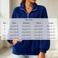 thumbnail image 3 of NominalSnug Fuzzy Fleece Sweatshirts for Women 1/4 Zip up Long Sleeve Top Loose Fit Warm Pullover Jackets with Pocket, 3 of 8