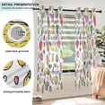 thumbnail image 3 of Yayeee Window Curtains Light Filtering 63"x52" Grommet Panel Pair Home Living Room Decor, Various Vegetables Pattern, 3 of 7