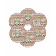 thumbnail image 7 of 15 Inch Round Placemats Set of 6, Happy Easter Non Slip Heat Insulation PP Table Mats, Gnomes Rabbit Flowers Eggs Brown Wood Grain Washable Place Mats for Kitchen Dining Party Table Decor, 7 of 7
