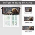 thumbnail image 6 of Winter Bear Curtain Valances for Kitchen Windows Rutsic Cabin Farmhouse Nature Scenery Rod Pocket Valances for Bedroom Living Room Dining Room 54 by 18 in, 1 Panel, 6 of 6