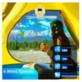 thumbnail image 4 of Camping Fan with LED Lantern, 8000mAh Portable Tent Fan - 4 Speed, Timer, Digital Display, Carabiner for Camping, RV, Canopy Tents, 4 of 8