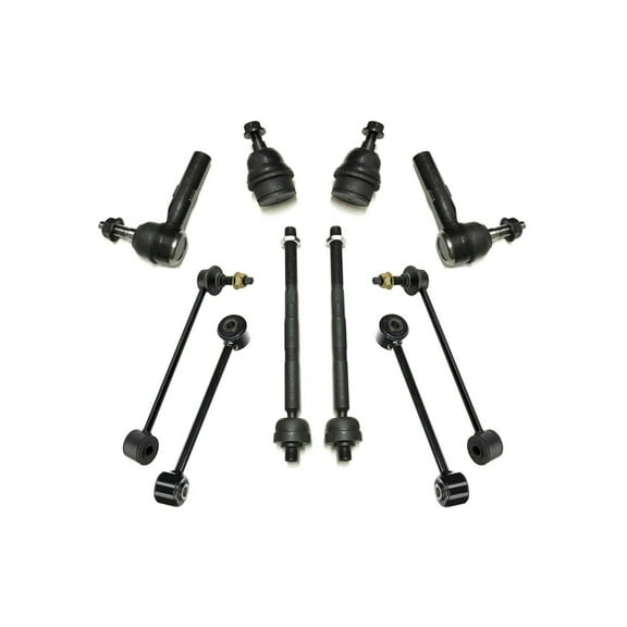 10 Pc Complete Suspension Kit Tie Rod Ends Outer Inner Front & Rear Sway Bar Links Lower Ball Joints Fits select: 2005-2010 JEEP GRAND CHEROKEE, 2006-2010 JEEP COMMANDER