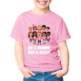 thumbnail image 4 of BOOMNY Girl's Tees Say No To Bully Letter Printed Short Sleeve Crew Neck Cool Breathable Tee Leisure Girl's Summer Clothing 3-4 Years, 4 of 4