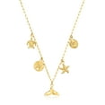 thumbnail image 2 of Ross-Simons 18kt Gold Over Sterling Sea Life Charm Paper Clip Link Necklace, Women's, Adult, 2 of 4