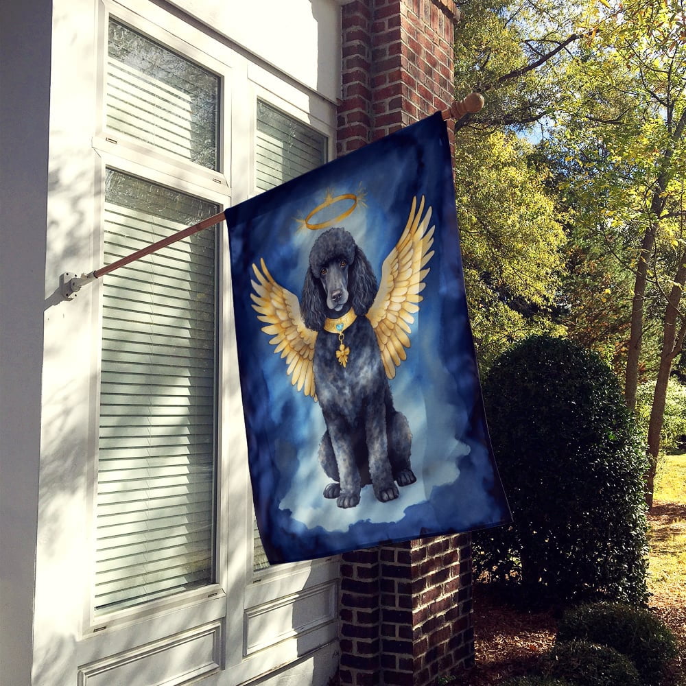 Black Poodle My Angel House Flag 28 in x 40 in