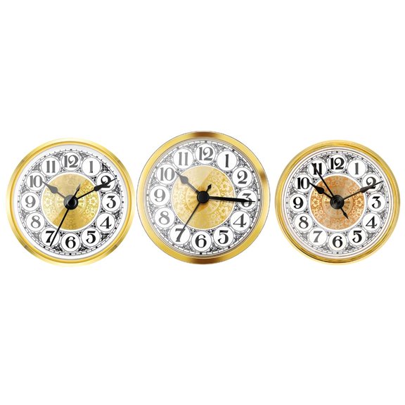 SDFGTstore Iron Clock Insert With Gold/Silver Trim And Roman/Arabic Numerals For Kitchen, Office Timepieces