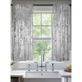 thumbnail image 3 of Sheer Curtains 72 Inches Long, Gray Grey Forest Light Filtering Window Curtains for Living Room/Bedroom, Grey Modern Art Oil Painting Rod Pocket Voile Sheer Curtain Drapes, 52"W x 72"L, 2 Panels, 3 of 8