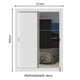thumbnail image 3 of Ropero Closet Madesa Dallas Plus 2 Puertas Corredizas con Espejo 4 Cajones, 3 of 5