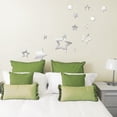 thumbnail image 5 of 3D estrellas espejo pegatinas de pared DIY acrílico espejado calcomanías extraíble decoración del hogar papel tapiz 18 Piezas Kearding JJ11049-00, 5 of 5