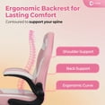 thumbnail image 3 of CELTOSS  Pink Gaming Chair, Flip-up Armrest Computer Chair Ergonomic Office Chair PU Leather Desk Chair Executive Adjustable Swivel Task Chair, 3 of 11