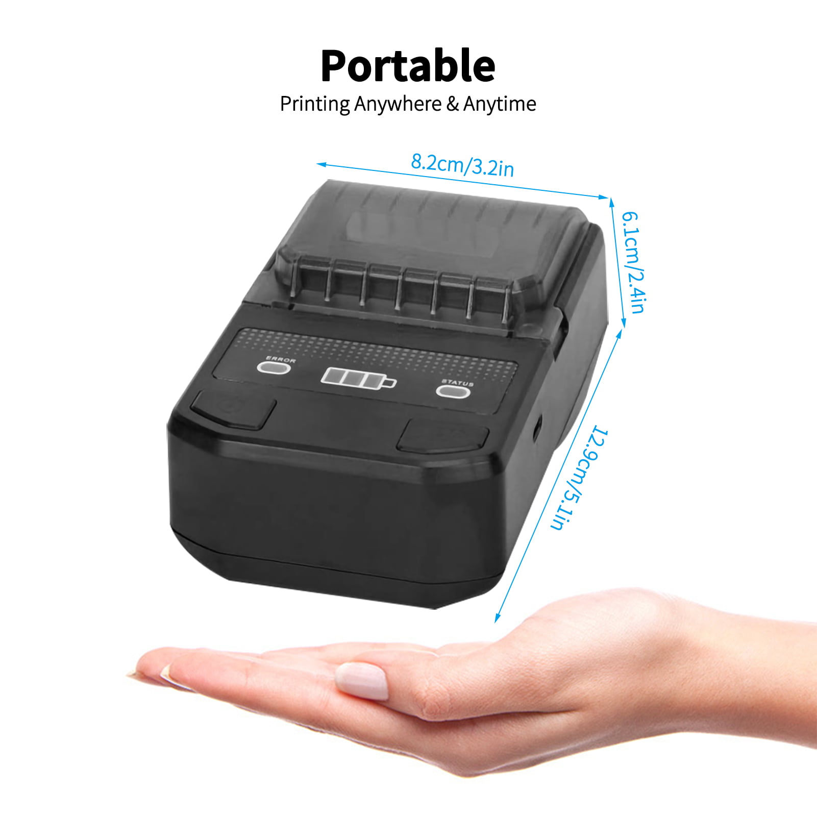 moeilijk bijtend Verplaatsing Portable 58mm Thermal Label Maker Wireless BT Mini Label Printer Barcode  Printer with Rechargeable Battery Compatible with Android iOS Windows for  Retail Clothing Jewelry Price Warehouse L - Walmart.com