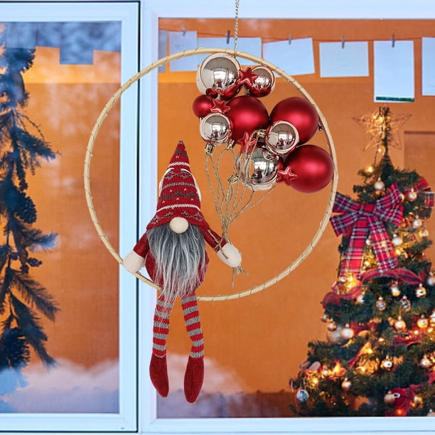 Colgante De Muñecas De Círculo De Navidad Con Globo Colgante De Árbol Tema Del Festival Enano