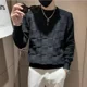 thumbnail image 2 of Suéter de cuello redondo para hombre, estilo coreano, cuello redondo, estilo grunge, suéter de punto para hombre, sudadera divertida de diseñador de algodón, prendas de punto de lujo, 2 of 5